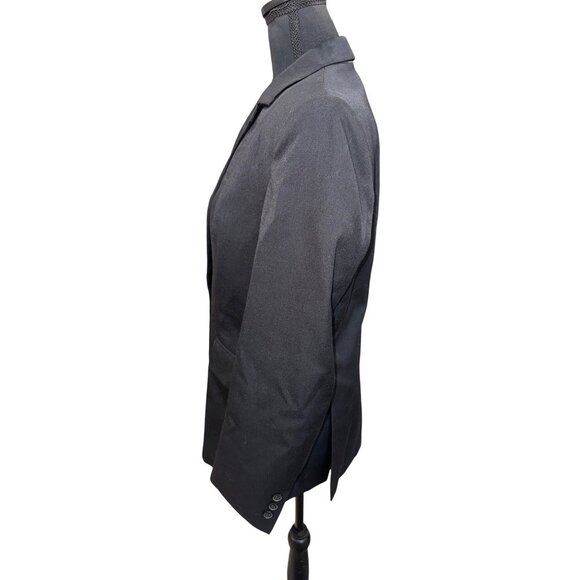 Triumph Black Riding Jacket Hunt Coat Equestrian Blazer Sz 12 Cotton Minimalist - Picture 3 of 11